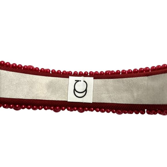 OLA. Beaded Headband in Red - Picture 3 of 3
